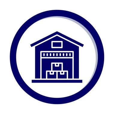 Web için depo vektör simgesinin basit illüstrasyonu