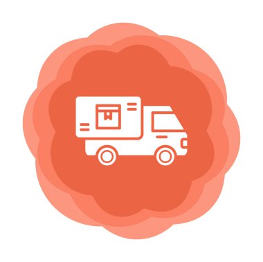 Vektör Tasarımı Teslimat Kamyonu Simgesi Biçimi