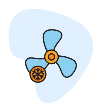 Basit bir hayran simgesi. vektör çizimi tasarımı