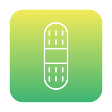 Bandaj Sıvası Minimalistik Düz Çizgi Dış Hattı Simgesi Simgesi