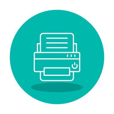 yazıcı simgesi web basit illüstrasyon