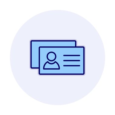 Arkaplanda İş Kartları vektör resimleme simgesi. 