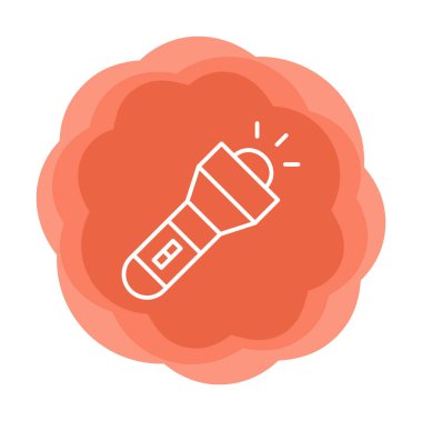 Seyahat fenerinin düz simgesi. Renkli vektör çizimi