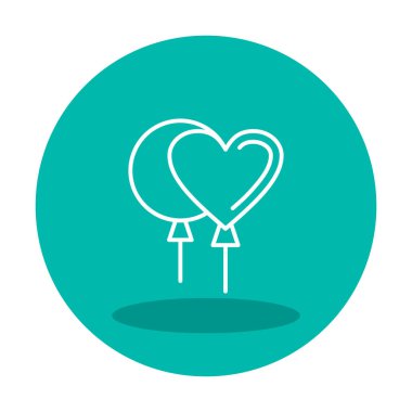 balonlar web basit illüstrasyon, parti konsepti