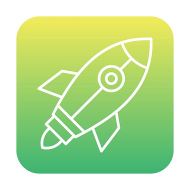 Roketin vektör çizimi. Başlangıç konsepti