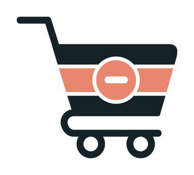 Cart simgesi vektör illüstrasyonunu sil