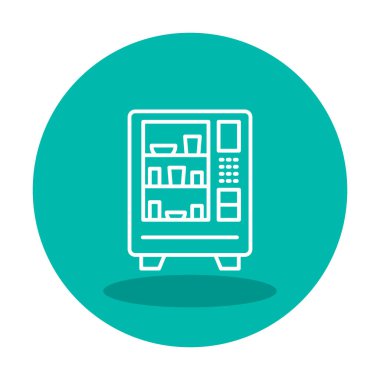 Otomat Web simgesi, vektör illüstrasyonu 