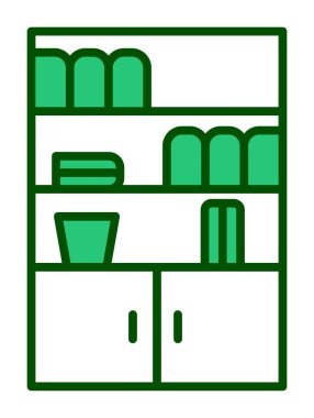 Dolap simgesi, vektör illüstrasyonu basit tasarım