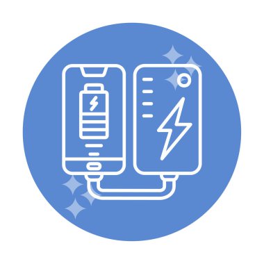 pil simgesi. renk çizgisi çizimi 