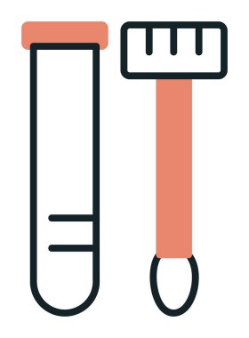 Örnek test web simgesi, vektör illüstrasyonu
