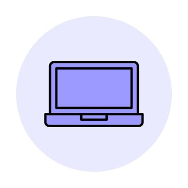 Dizüstü bilgisayar simgesi vektör çizimi