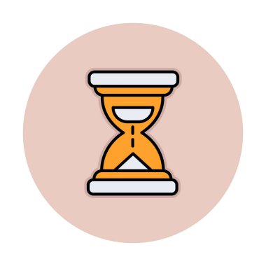 Kum saati simgesi, kum saati, vektör çizimi