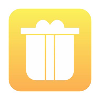 hediye kutusu simgesi, vektör illüstrasyonu  