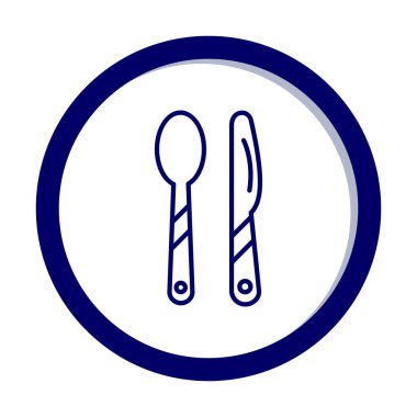 Modern çatal bıçak simgelerinin vektör çizimi                