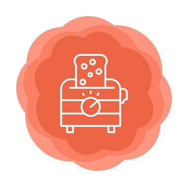 tost makinesi simgesi, vektör illüstrasyonu