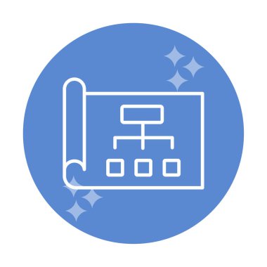 Haftalık İş Planlayıcı Web simgesi, vektör illüstrasyonu 