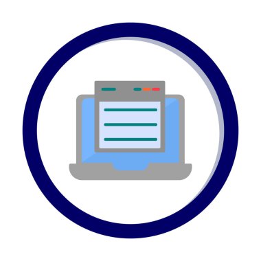 Basit web sitesi arayüzü simgesi, vektör illüstrasyonu