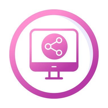 Basit Veri Paylaşımı simgesi, vektör illüstrasyonu