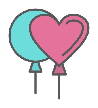 balonlar web basit illüstrasyon, parti konsepti