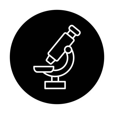 Mikroskop. Web simgesi basit illüstrasyon               
