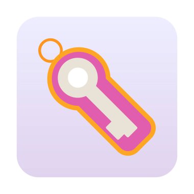 Anahtar sembolü web simgesi, vektör illüstrasyonu