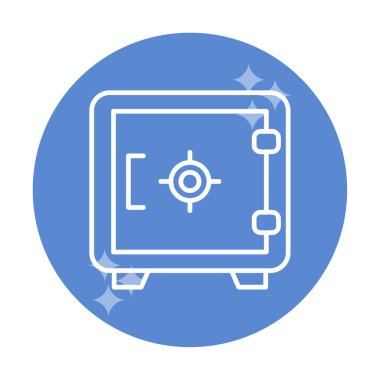 Güvenli simge, loker işareti, vektör illüstrasyonu