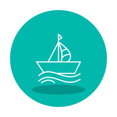 tekne ikonu vektör çizimi tasarımı 