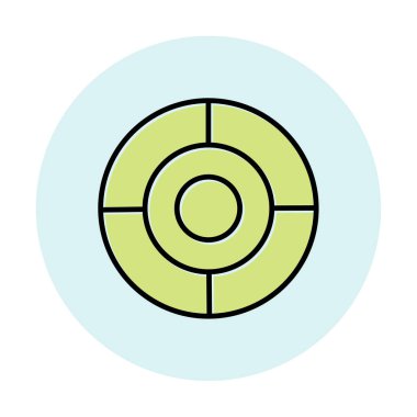 Basit hedef simgesi, hedef, vektör illüstrasyonu