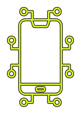 akıllı telefon simgesi vektör illüstrasyonu