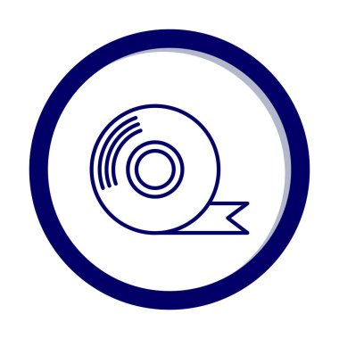 Yapışkan bant vektör düz simge tasarımı 