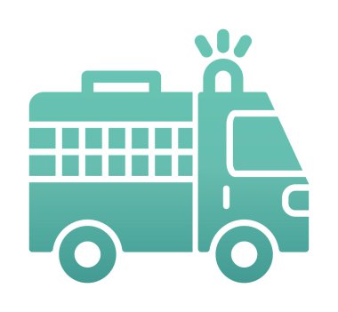 Van düz vektör simgesi