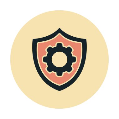 Güvenlik kalkanı simgesi koruma konsepti, vektör illüstrasyonu