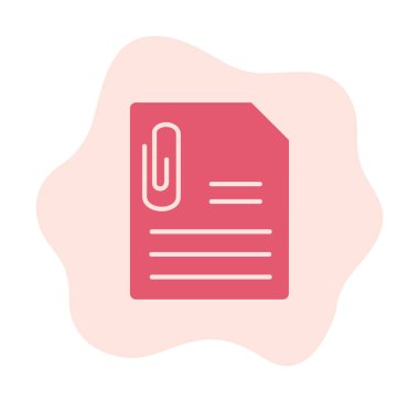 CV belgesi. Web simgesi basit illüstrasyon