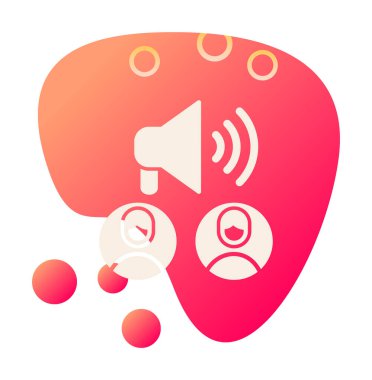 Kamu Tanıtım simgesi vektör illüstrasyonu