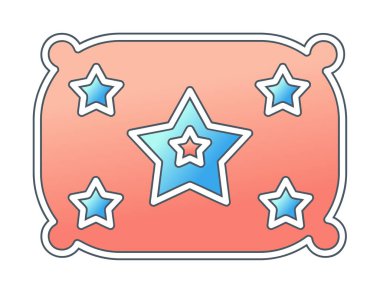 yastık simgesi, vektör illüstrasyonu basit tasarım