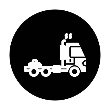 kamyon düz grafik ikon vektör çizimi