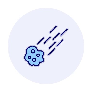 Meteor düz ikon vektör çizimi