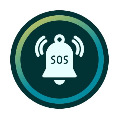 Yani acil durum simgesi vektör illüstrasyonu