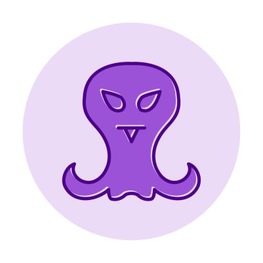 Sevimli uzaylı karakter Vektör illüstrasyonu