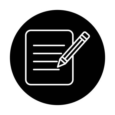 Kağıt Düzenleme. Web simgesi basit illüstrasyon