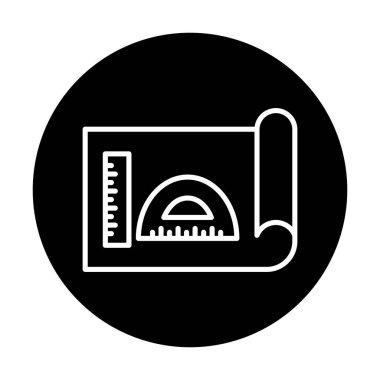 Şablon simgesi, vektör illüstrasyonu basit tasarım