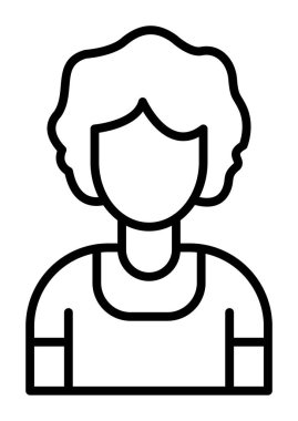 kadın web simgesi vektör illüstrasyonu