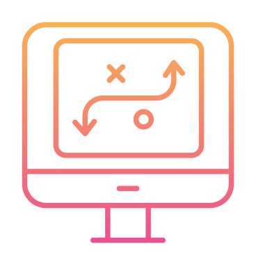 iş stratejisi simgesi, vektör illüstrasyonu basit tasarım