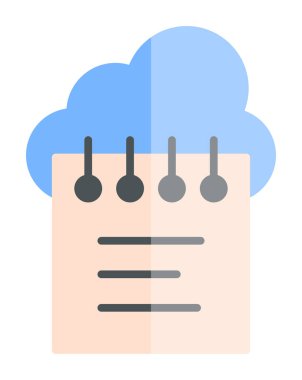 bulut veri çizgisi ikonu vektör illüstrasyonu