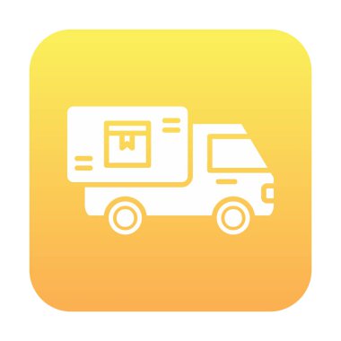 Vektör Tasarımı Teslimat Kamyonu Simgesi Biçimi