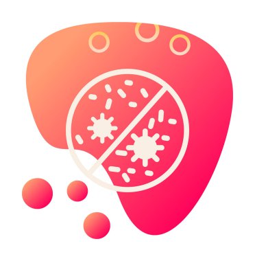 Antibakteriyel ikon. Virüs işareti. vektör çizimi tasarımı