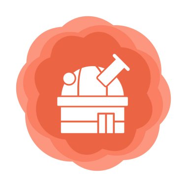 Uzay Gözlemevi simgesinin vektör çizimi                