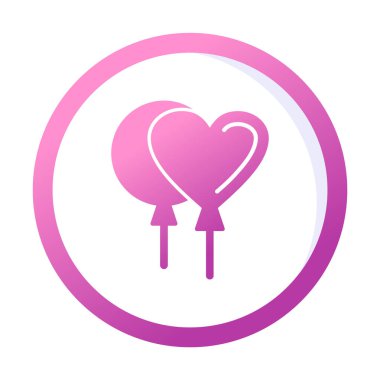 balonlar web basit illüstrasyon, parti konsepti