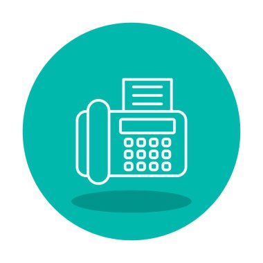 Faks makinesi. Web simgesi basit illüstrasyon