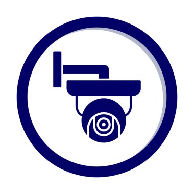 Basit bir CCTV kamera simgesi, vektör illüstrasyonu